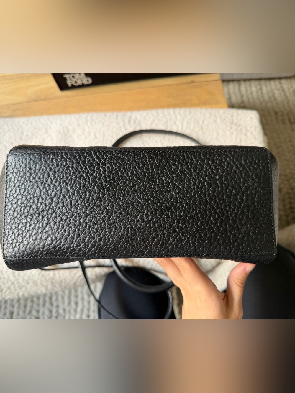 kate spade Black Pebbled Leather Satchel with Gold Hardware - Picture 14 of 14
